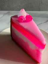 Hot Pink Raspberry Cake Slice - Impossible Desserts