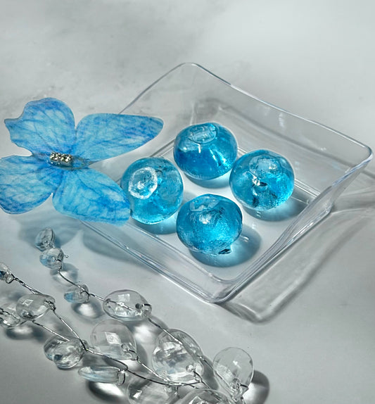 Frost Berries Ornament — Ice Resin Berry Cluster with Crystal Drops
