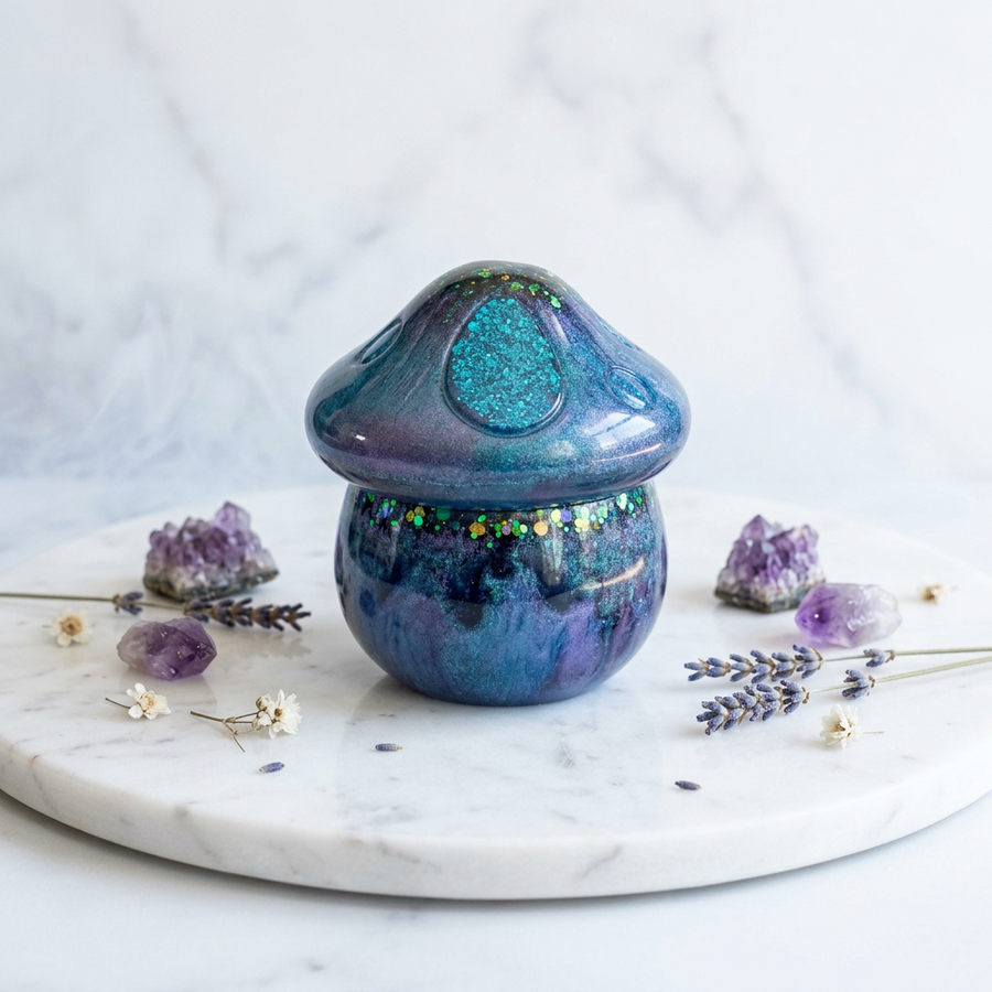 Mystical Mushroom Trinket Box – Handcrafted Resin Storage for Small Keepsakes | Mother’s Day Gift | Unique Gifts