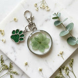 Handmade Floral and Paw Print Resin Keychains – Unique Gifts for Pet Lovers & Nature Enthusiasts | Unique Mothers Day Gifts