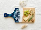 Small Resin Ocean Charcuterie Board – Handmade Coastal Cutting Board with Food-Grade Resin | Wedding or Housewarming Gifts | Unique Gifts