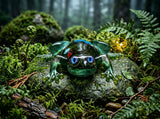 Emotional Support Desk Frog — Handmade Resin Sculpture with Moss, Mushroom & Ladybug Garden Inside