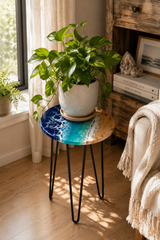Shoreline Ocean Wave Resin Table