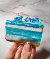 Original Epoxy Resin Ocean Glacier Slice