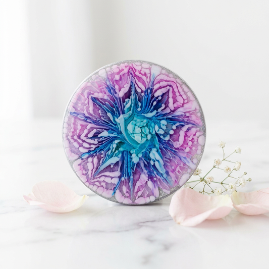 Resin Bloom Coaster | Floral Art | Unique Gift