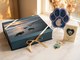 Ultimate Pet Memorial Box: Custom Resin Paw, Heart & Pendant