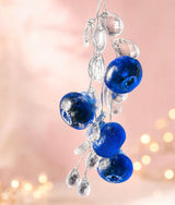 Frost Berries Ornament — Ice Resin Berry Cluster with Crystal Drops