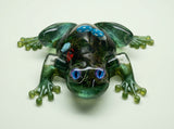Emotional Support Desk Frog — Handmade Resin Sculpture with Moss, Mushroom & Ladybug Garden Inside