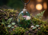 Enchanted Mushroom Garden Pendant Necklace