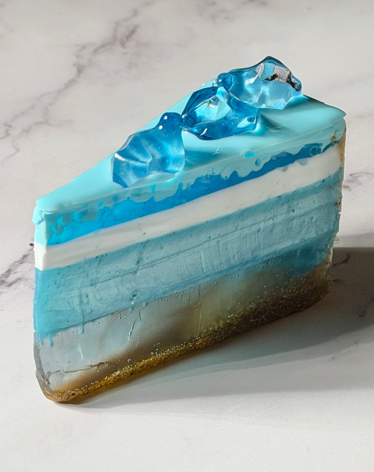 Original Epoxy Resin Ocean Glacier Slice
