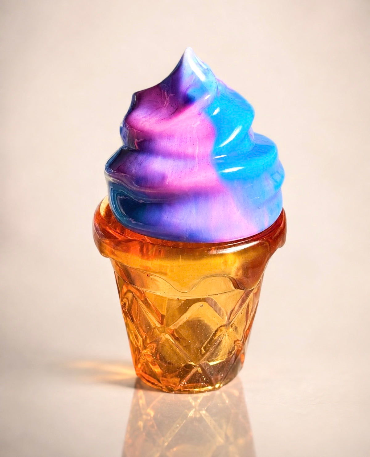 Cotton Candy Faux Ice Cream Resin Trinket Box - Sweet Escape