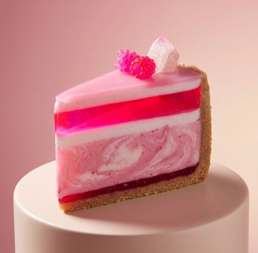 Hot Pink Raspberry Cake Slice - Sweet Escape
