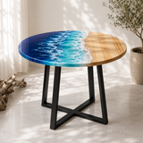 Shoreline Ocean Wave Resin Table