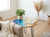 Handcrafted Ocean Wave Resin Table – Available in 16”, 18”, 24”, 32”, and 36”