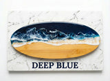 Ocean Wave Serving Board – 14-Inch Bamboo Board with Food-Grade Resin