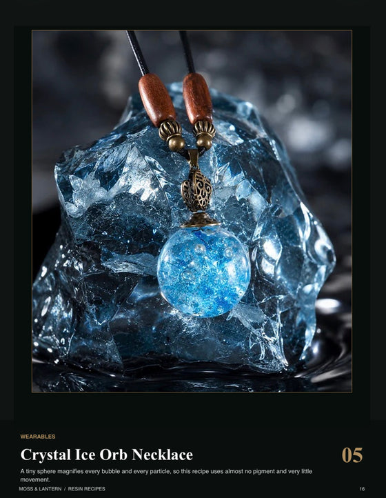 Crystal Ice Orb Necklace Recipe Card