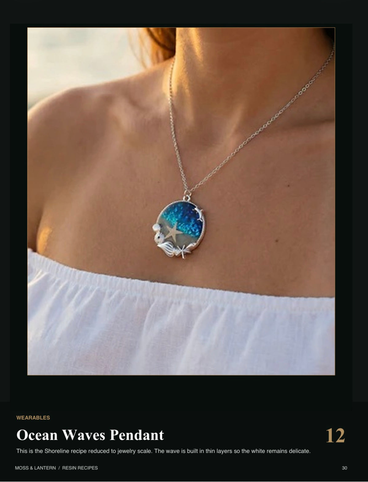 Ocean Waves Pendant Recipe Card