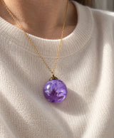 Pet Memorial Necklace | Custom Resin Orb Pendant