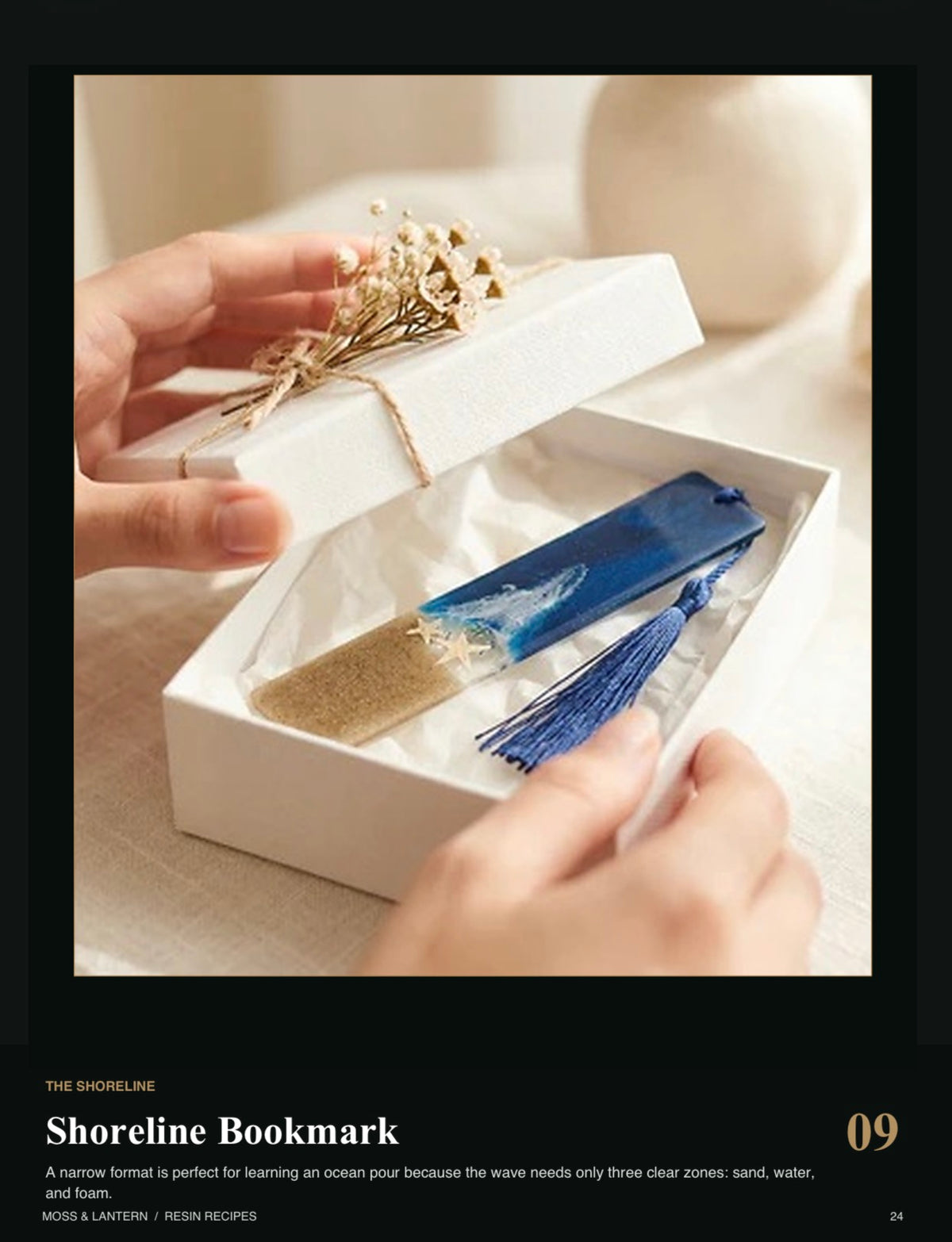 Shoreline Bookmark Recipe Card