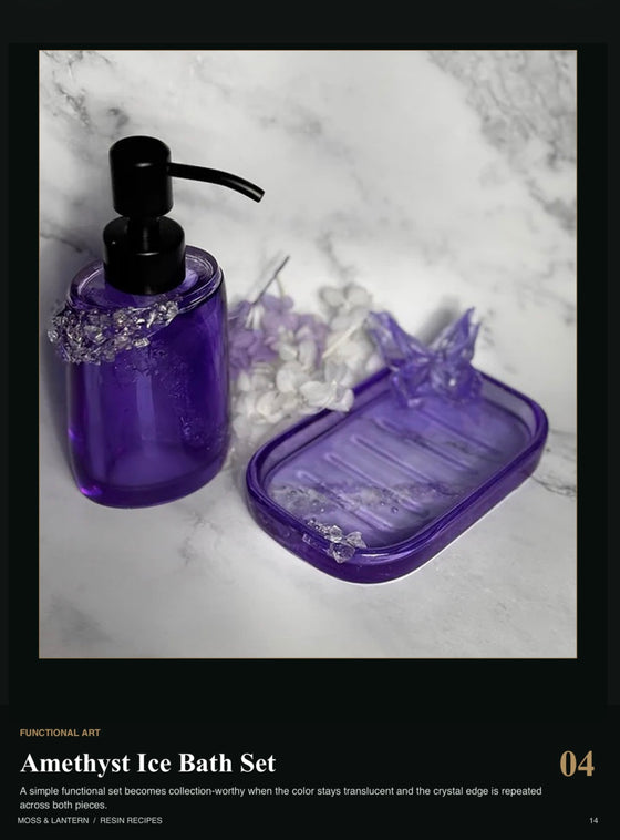 Amethyst Ice Bath Set Recipe Card