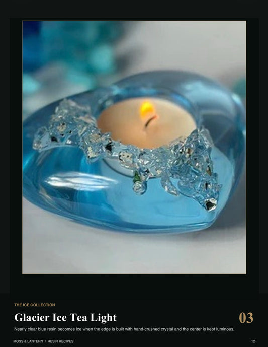 Glacier Ice Tea Light Recipe Card