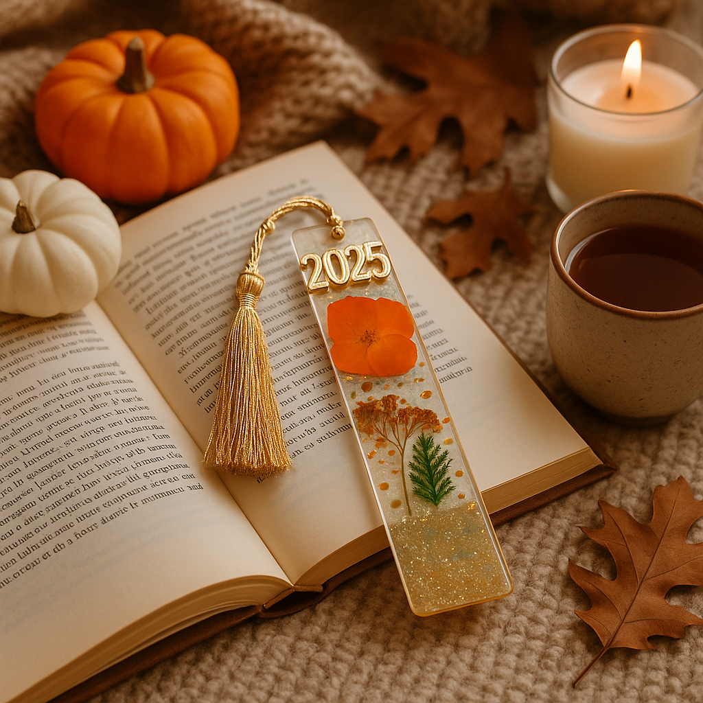 Autumn Botanical Resin Bookmark Limited Edition