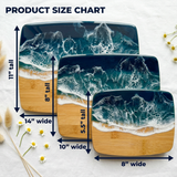 Resin Ocean Charcuterie Board – Handmade Coastal Boards with Food-Grade Resin | Housewarming | Wedding | Unique Mothers Day Gifts