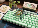Emotional Support Desk Frog — Handmade Resin Sculpture with Moss, Mushroom & Ladybug Garden Inside